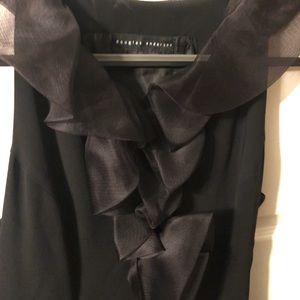 Douglas Anderson ruffled neck evening gown